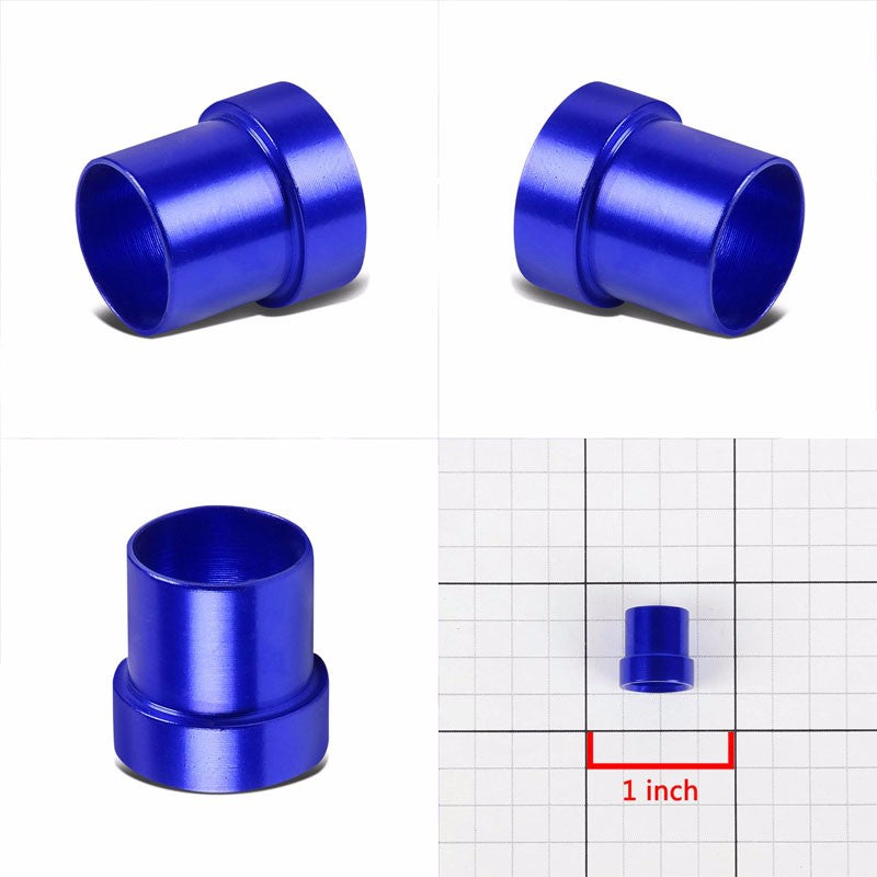 Blue Aluminum Male Hard Steel Tubing Sleeve Oil/Fuel 6AN AN-6 Fitting Adapter BuildFastCar