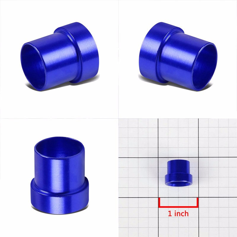 Blue Aluminum Male Hard Steel Tubing Sleeve Oil/Fuel 8AN AN-8 Fitting Adapter BuildFastCar