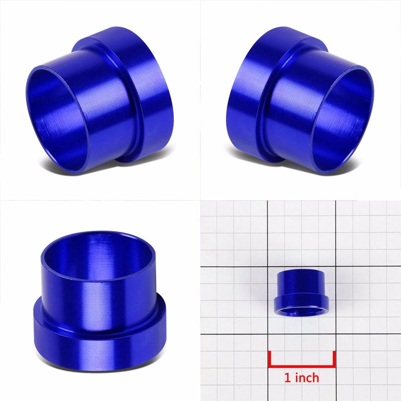 Blue Aluminum Male Hard Steel Tubing Sleeve Oil/Fuel 10AN AN-10 Fitting Adapter BuildFastCar