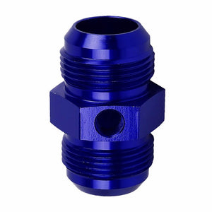 Blue Aluminum Male Flare Union 1/8" NPT Side Port Pressure 16AN Fitting Adapter BuildFastCar