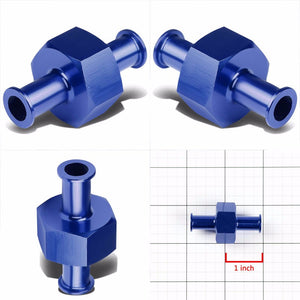 Blue Aluminum 3/8" Male Tube/Hose Union Straight Coupler 6AN Fitting Adapter BuildFastCar