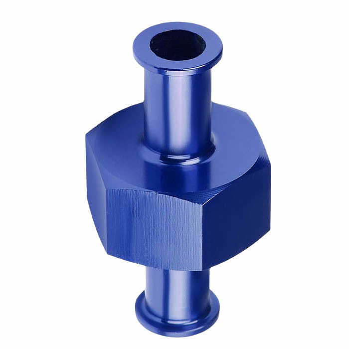 Blue Aluminum 3/8&quot; Male Tube/Hose Union Straight Coupler 6AN Fitting Adapter BuildFastCar