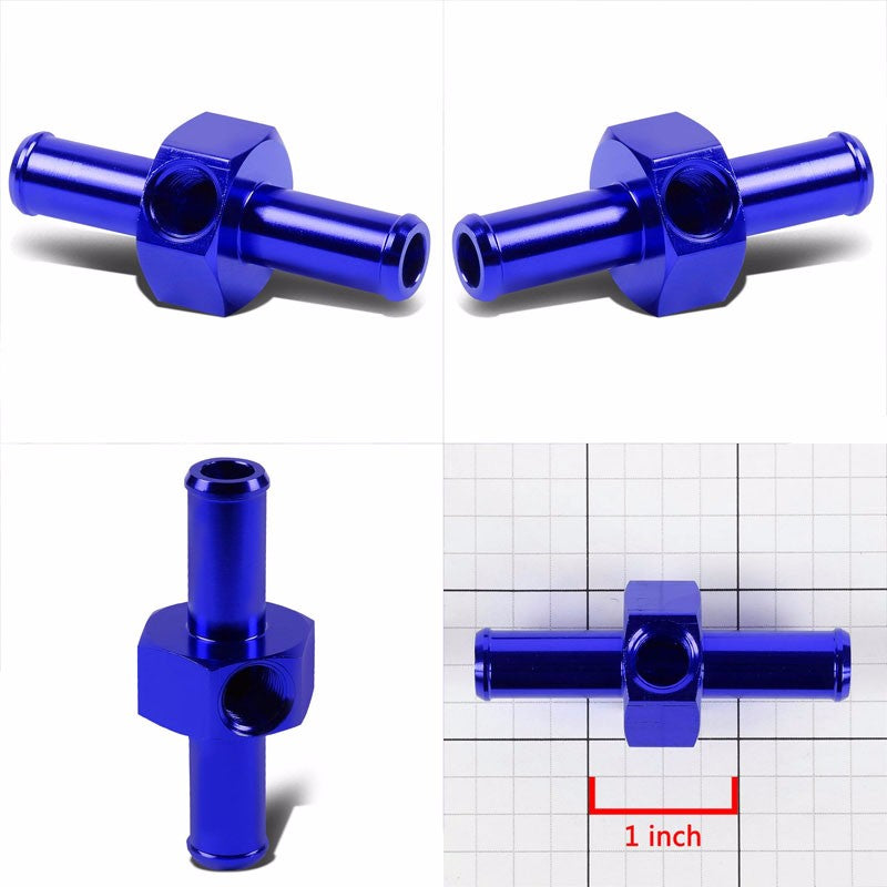 Blue Aluminum 1/2" Male Tube/Hose Union Straight Coupler 8AN Fitting Adapter BuildFastCar