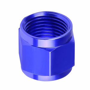 Blue Aluminum Female Tube/Line Sleeve Nut Flare Oil/Fuel 4AN Fitting Adapter BuildFastCar