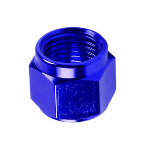 Blue Aluminum Female Tube/Line Sleeve Nut Flare Oil/Fuel 6AN Fitting Adapter BuildFastCar