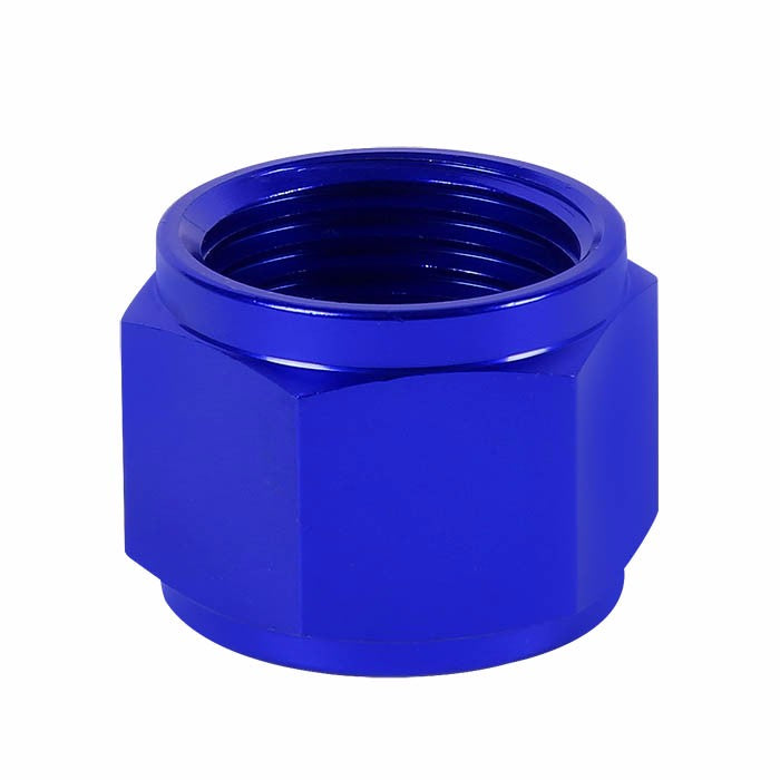 Blue Aluminum Female Tube/Line Sleeve Nut Flare Oil/Fuel 10AN Fitting Adapter BuildFastCar