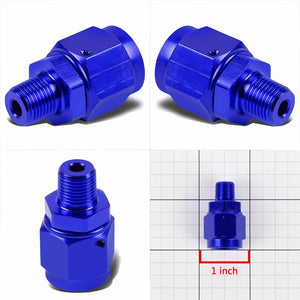 Blue 6AN Female Flare-1/8" NPT Male Reducer Swivel Hose B-Nut Fitting Adapter BuildFastCar