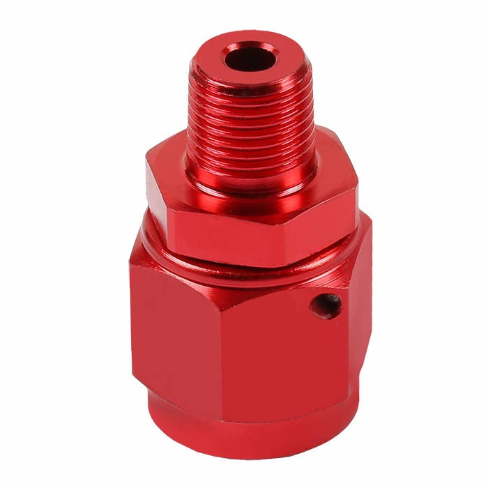 Red 6AN Female Flare-1/8" NPT Male Reducer Swivel Hose B-Nut Fitting Adapter BuildFastCar