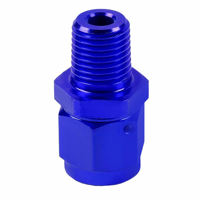 Blue 6AN Female Flare-1/4" NPT Male Reducer Swivel Hose B-Nut Fitting Adapter BuildFastCar