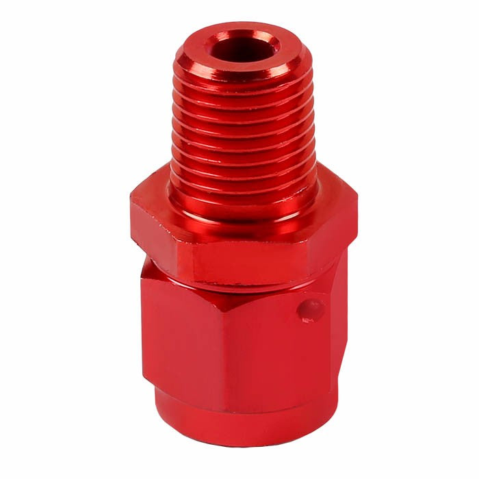 Red 6AN Female Flare-1/4" NPT Male Reducer Swivel Hose B-Nut Fitting Adapter BuildFastCar