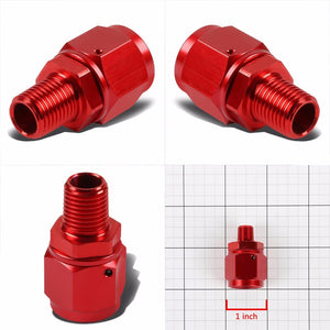 Red 8AN Female Flare-1/8" NPT Male Reducer Swivel Hose B-Nut Fitting Adapter BuildFastCar