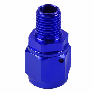 Blue 8AN Female Flare-1/4" NPT Male Reducer Swivel Hose B-Nut Fitting Adapter BuildFastCar