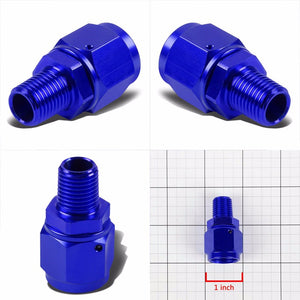 Blue 8AN Female Flare-1/4" NPT Male Reducer Swivel Hose B-Nut Fitting Adapter BuildFastCar