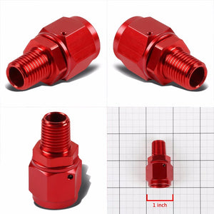 Red 8AN Female Flare-1/4" NPT Male Reducer Swivel Hose B-Nut Fitting Adapter BuildFastCar