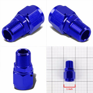 Blue 8AN Female Flare-3/8" NPT Male Reducer Swivel Hose B-Nut Fitting Adapter BuildFastCar