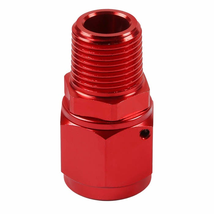Red 8AN Female Flare-3/8" NPT Male Reducer Swivel Hose B-Nut Fitting Adapter BuildFastCar