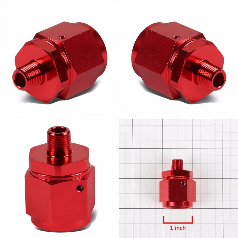 Red 10AN Female Flare-1/8" NPT Male Reducer Swivel Hose B-Nut Fitting Adapter BuildFastCar