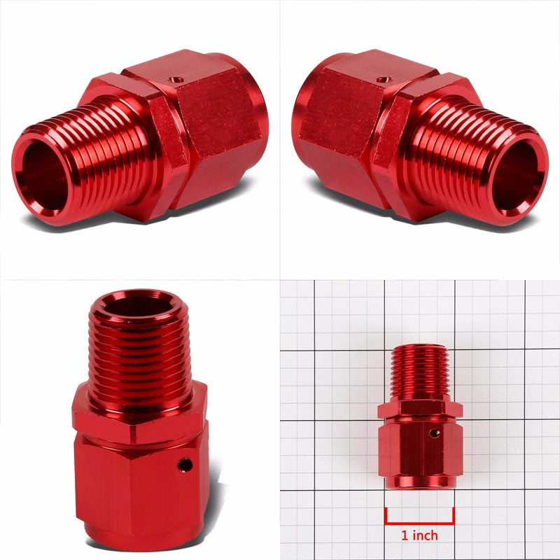 Red 10AN Female Flare-1/2" NPT Male Reducer Swivel Hose B-Nut Fitting Adapter BuildFastCar