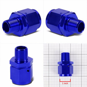 Blue 12AN Female Flare-1/2" NPT Male Reducer Swivel Hose B-Nut Fitting Adapter BuildFastCar