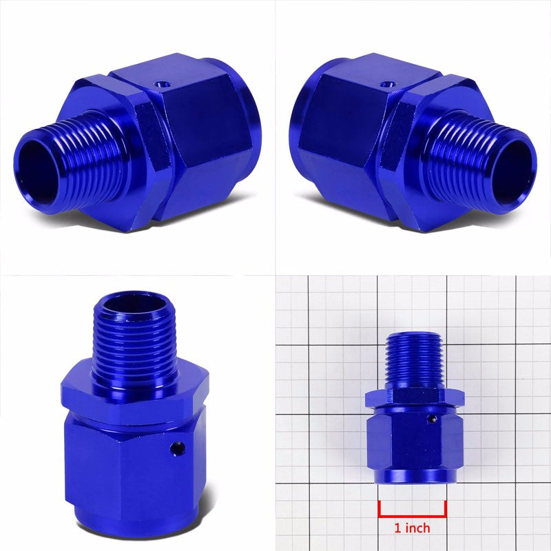 Blue 12AN Female Flare-3/4" NPT Male Reducer Swivel Hose B-Nut Fitting Adapter BuildFastCar