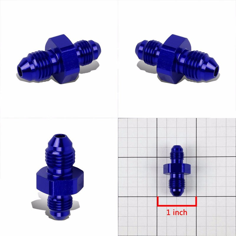 Blue Aluminum 3AN Male-4AN Male Flare Reducer Union Oil/Fuel Fitting Adapter BuildFastCar