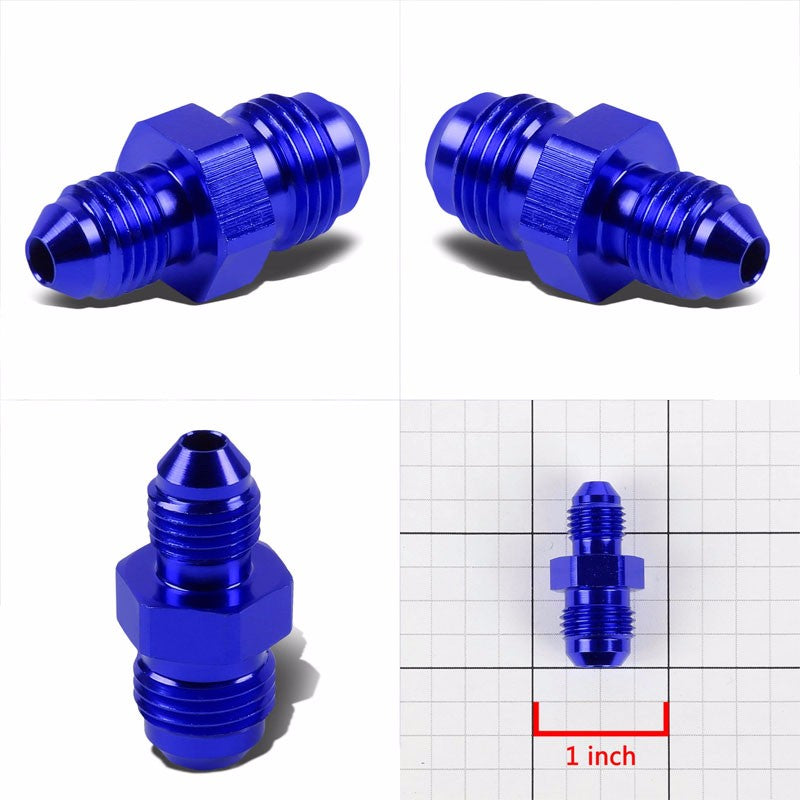 Blue Aluminum 4AN Male-6AN Male Flare Reducer Union Oil/Fuel Fitting Adapter BuildFastCar