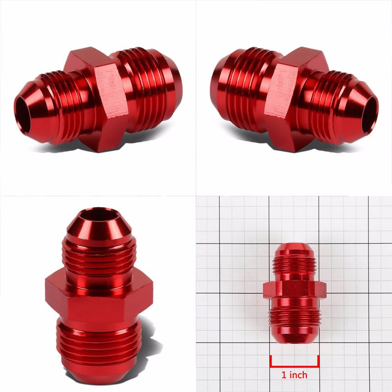 Red 10AN Male-12AN Male Flare Reducer Union Oil/Fuel Hose/Line Fitting Adapter BuildFastCar