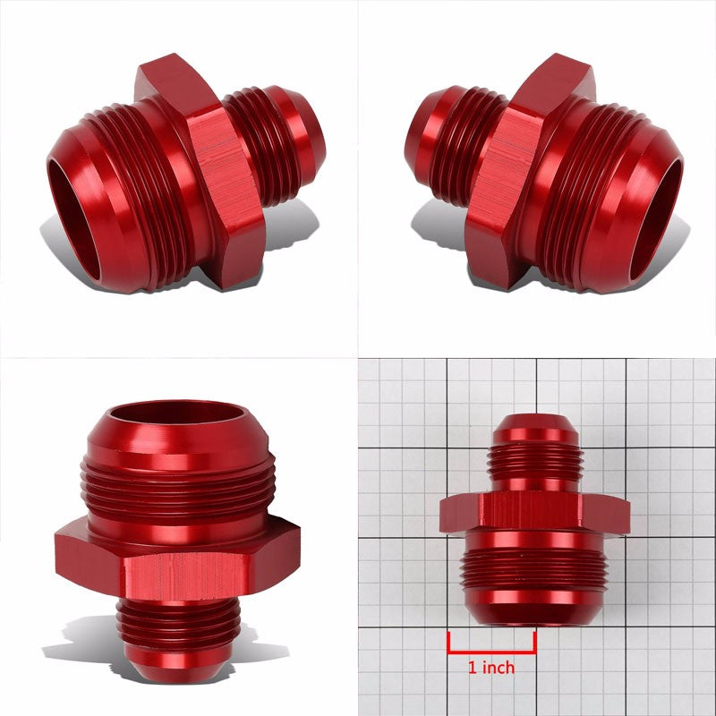 Red 12AN Male-20AN Male Flare Reducer Union Oil/Fuel Hose/Line Fitting Adapter BuildFastCar
