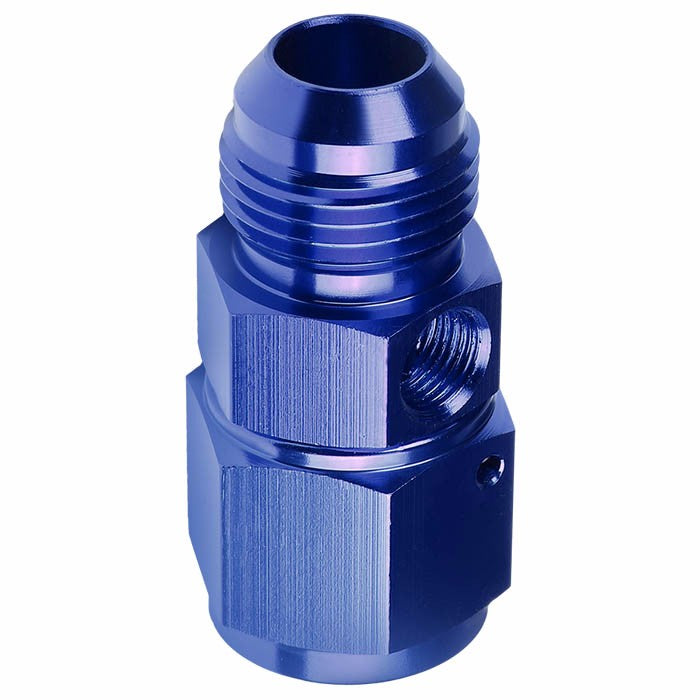 Blue Female/Male+1/8" NPT Side Port Oil/Fuel Pressure 10AN-10AN Fitting Adapter BuildFastCar