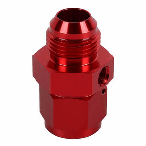 Red Female/Male+1/8" NPT Side Port Oil/Fuel Pressure 12AN-12AN Fitting Adapter BuildFastCar