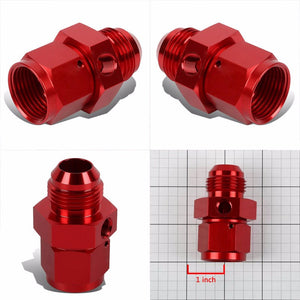 Red Female/Male+1/8" NPT Side Port Oil/Fuel Pressure 12AN-12AN Fitting Adapter BuildFastCar