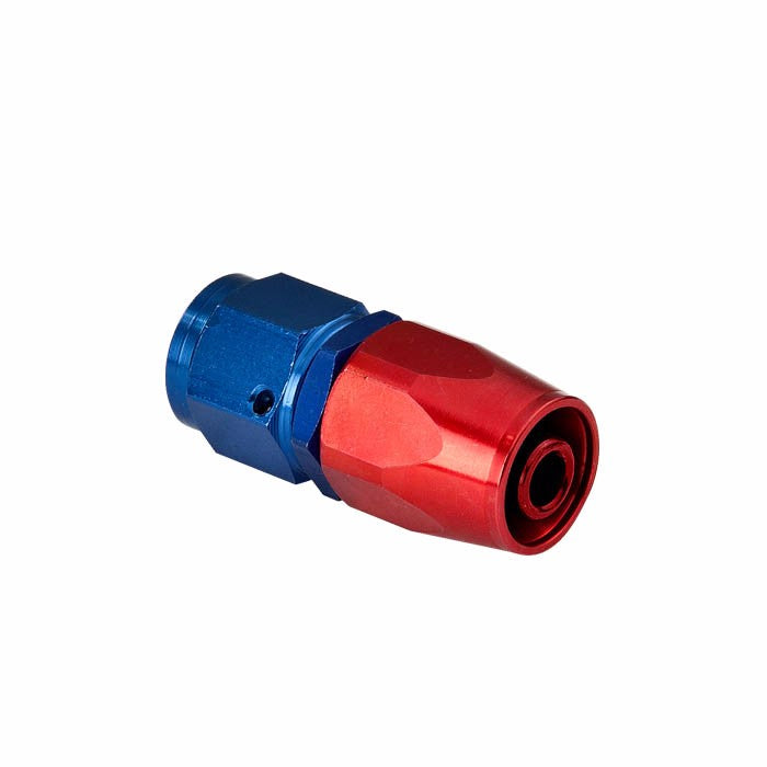 Red/Blue Straight Swivel Seal Oil/Fuel/Fluid Flare Hose 4AN Fitting Adapter BuildFastCar