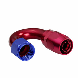 Red/Blue 180 Degree Swivel Seal Oil/Fuel/Fluid Flare Hose 10AN Fitting Adapter BuildFastCar