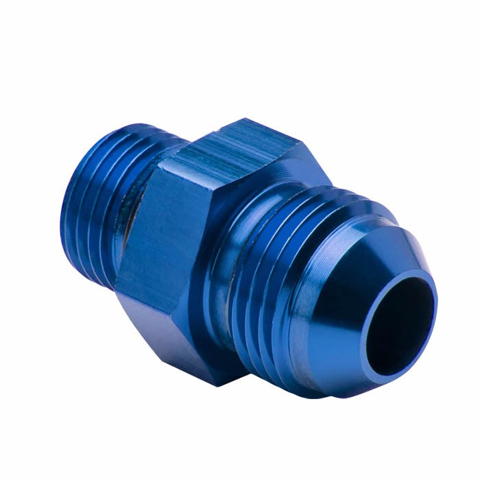Blue M16x1.5MM Male-8AN Male Flare Oil/Fuel/Fluid Union Hose Fitting Adapter BuildFastCar