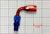 Red/Blue 90 Degree Swivel Oil/Fuel/Fluid Extended Hose End 6AN Fitting Adapter BuildFastCar