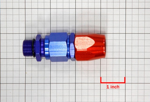 Red/Blue Straight Swivel Oil/Fuel/Fluid Line Hose End 10AN T1 Fitting Adapter BuildFastCar