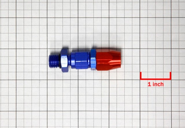 Red/Blue Straight Swivel Oil/Fuel/Fluid Line Hose End 4AN T1 Fitting Adapter BuildFastCar
