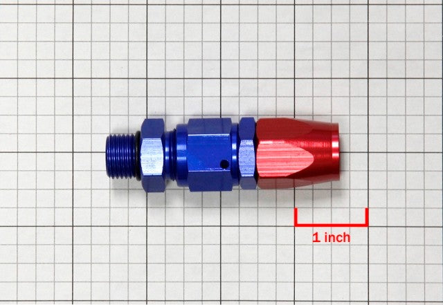 Red/Blue Straight Swivel Oil/Fuel/Fluid Line Hose End 8AN T1 Fitting Adapter BuildFastCar