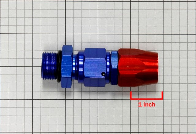 Red/Blue Straight Swivel Oil/Fuel/Fluid Line Hose End 10AN T2 Fitting Adapter BuildFastCar