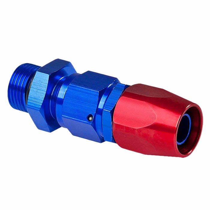 Red/Blue Straight Swivel Oil/Fuel/Fluid Line Hose End 10AN T2 Fitting Adapter BuildFastCar