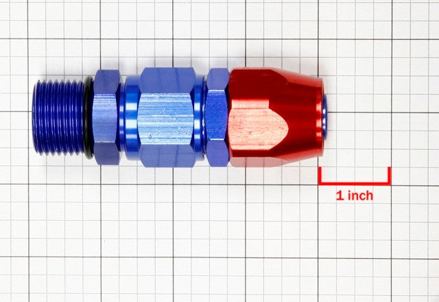 Red/Blue Straight Swivel Oil/Fuel/Fluid Line Hose End 12AN T2 Fitting Adapter BuildFastCar