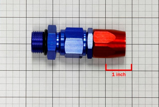 Red/Blue Straight Swivel Oil/Fuel/Fluid Line Hose End 10AN T3 Fitting Adapter BuildFastCar
