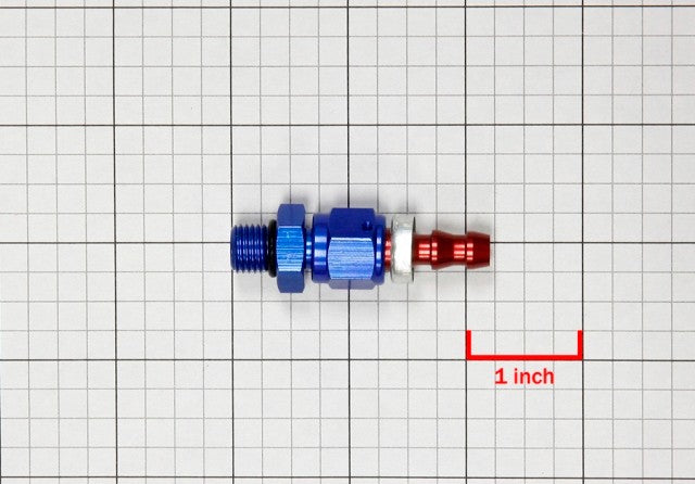 Red/Blue Straight Push-On Oil/Fuel/Gas/Fluid Hose End 4AN T4 Fitting Adapter BuildFastCar