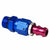 Red/Blue Straight Push-On Oil/Fuel/Gas/Fluid Hose End 8AN T4 Fitting Adapter BuildFastCar