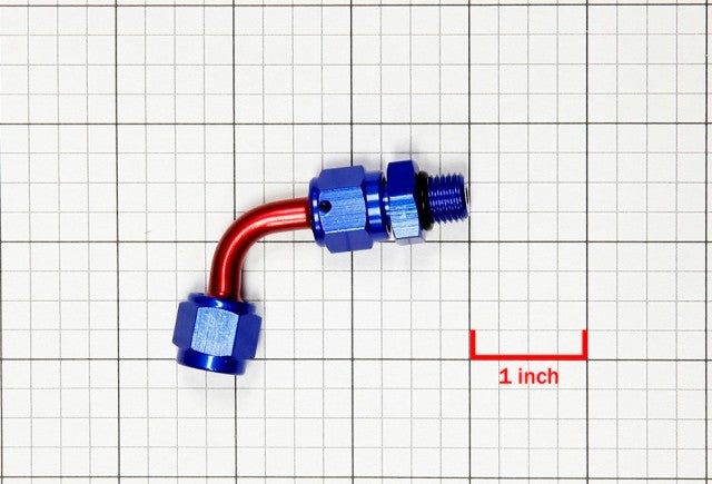 Red/Blue 90 Degree Swivel Oil/Fuel/Gas/Fluid Hose End 4AN T9 Fitting Adapter BuildFastCar