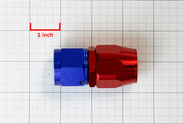 Red/Blue Straight Swivel Oil/Fuel/Fluid Hose End 12AN T10 Male Fitting Adapter BuildFastCar