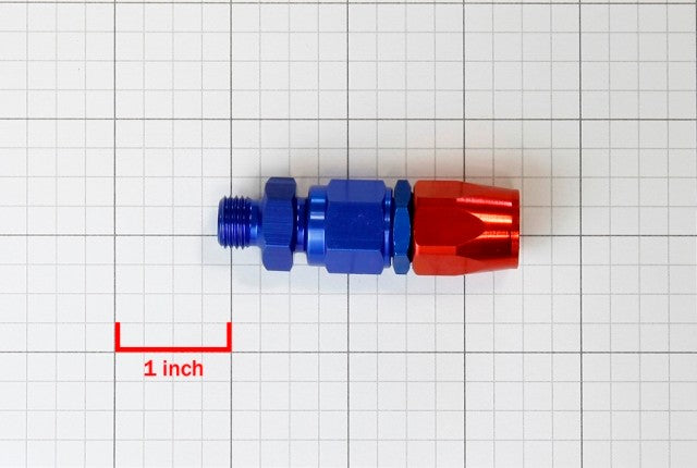 Red/Blue Straight Swivel Oil/Fuel/Gas/Fluid Hose End 6AN T2 Male Fitting Adapter BuildFastCar