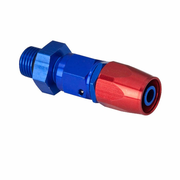 Red/Blue Straight Swivel Oil/Fuel/Gas/Fluid Hose End 6AN T3 Male Fitting Adapter BuildFastCar