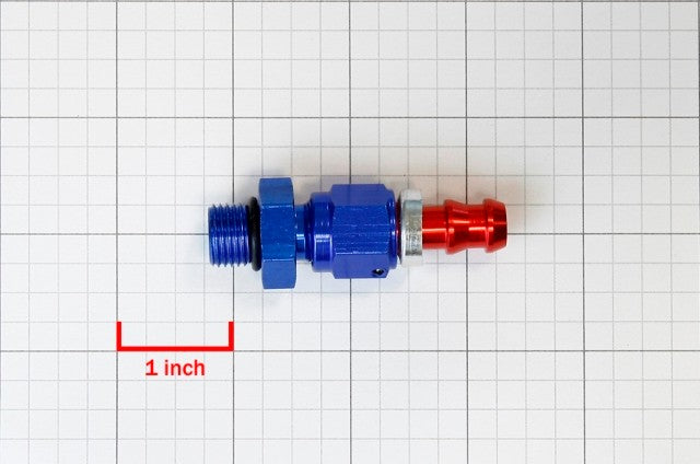 Red/Blue Straight Swivel Oil/Fuel/Gas/Fluid Hose End 6AN T4 Male Fitting Adapter BuildFastCar