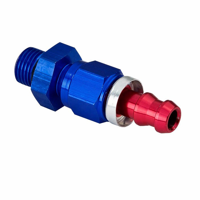 Red/Blue Straight Swivel Oil/Fuel/Gas/Fluid Hose End 6AN T4 Male Fitting Adapter BuildFastCar